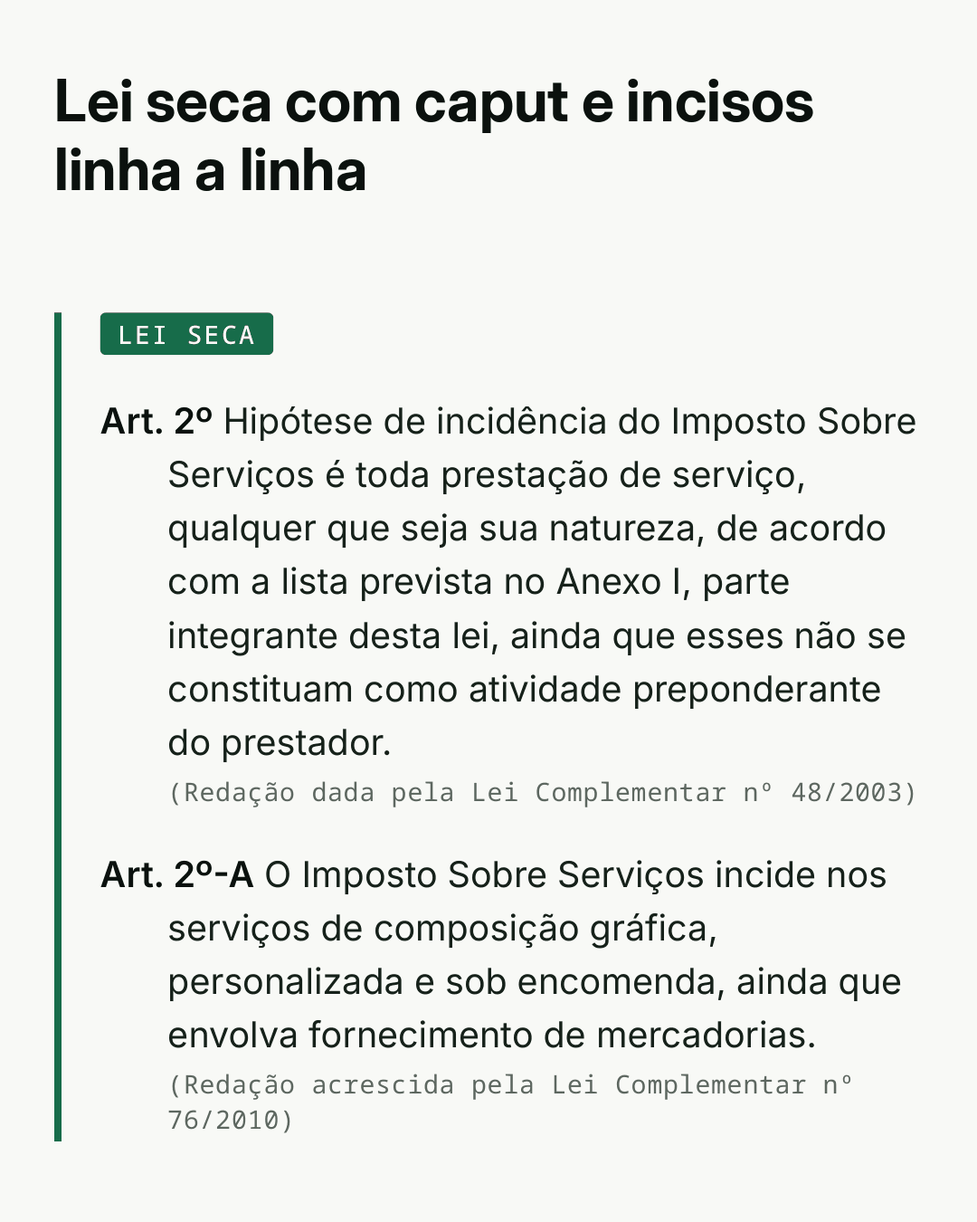 Lei seca comentada, artigo por artigo
